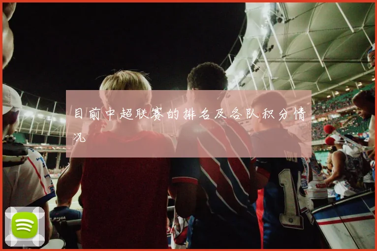 目前中超联赛的排名及各队积分情况
